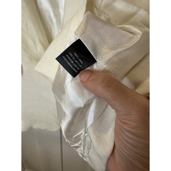 ark & co Cream Linen Blend Shawl Collar Single Button Blazer Jacket Size M - Picture 8 of 10